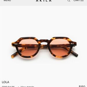 Akila Lola Tortoise Sunglasses EUC